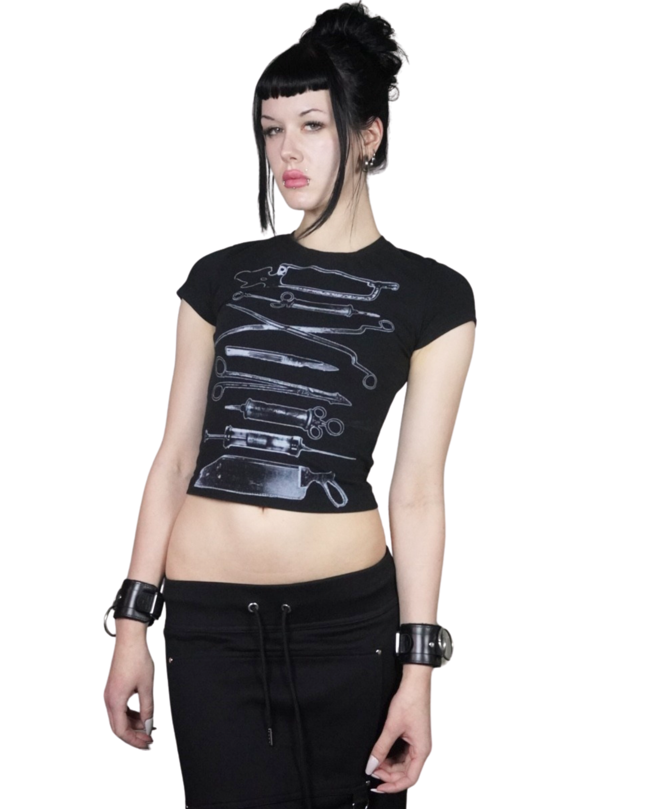 Black Surgical Baby Tee – Dollface