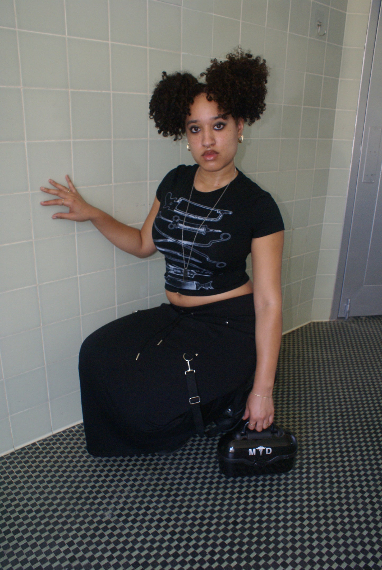 Black Surgical Baby Tee PRE-ORDER