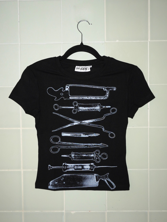 Black Surgical Baby Tee PRE-ORDER