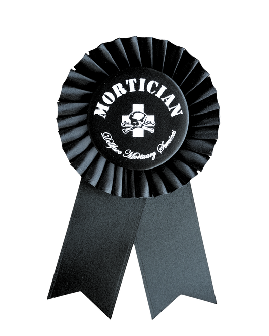 Mortician Rosette Ribbon